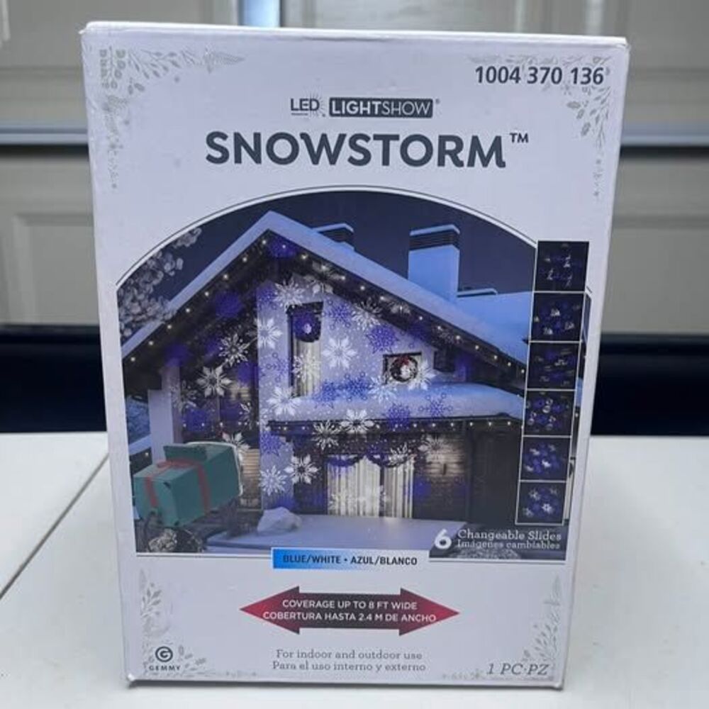 Gemmy LED Lightshow Snowstorm Projector 8FT